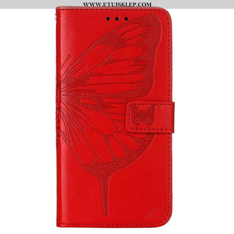 Etui Folio do OnePlus Nord CE 2 Lite 5G z Łańcuch Artystyczny Motyl Z Paskiem